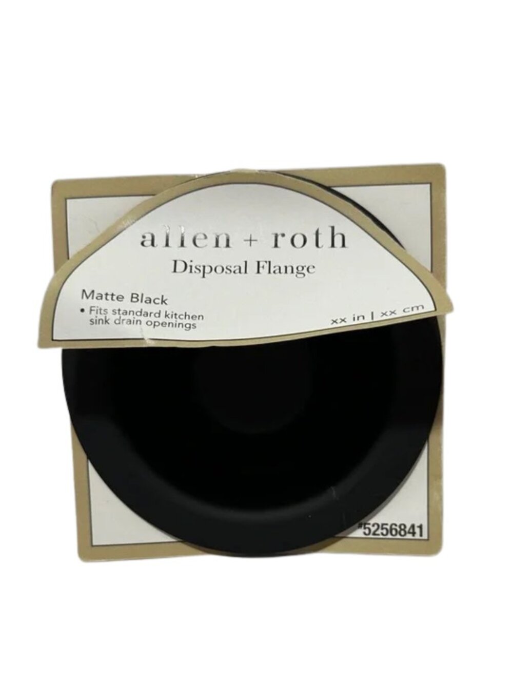 Allen + Roth Matte Black Disposal Flange Kitchen Sink Drain Trim